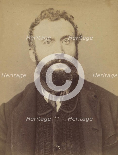 Barla. Jean Michel. 46 ans, né à Sirié (Italie). Mécanicien. Anarchiste. 2/3/94., 1894. Creator: Alphonse Bertillon.