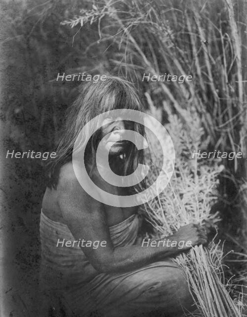Hipah with Arrow-Brush-Maricopa, c1907. Creator: Edward Sheriff Curtis.