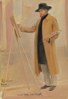 Portrait of the Painter Otto Valstad, 1902. Creator: Vaino Hamalainen.