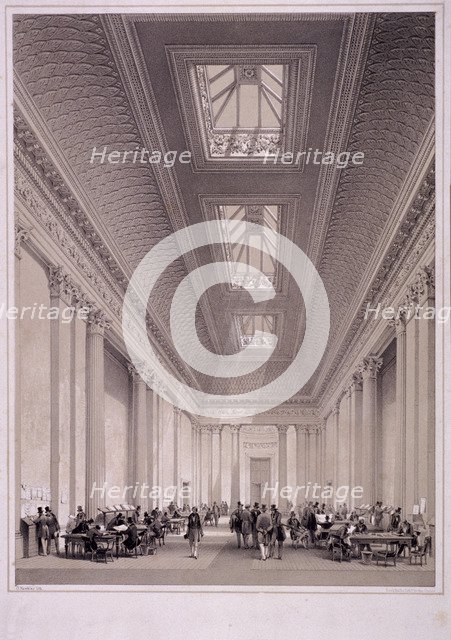 Hall of Commerce, Threadneedle Street, London, c1850. Artist: George Hawkins