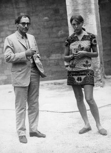 Jean-Luc Godard and his wife Anne Wiazemsky, Avignon, France, c1960s-1970s(?). Artist: Unknown