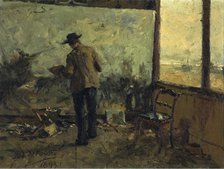 The Painter Franz Courtens, 1893. Creator: Isidore De Rudder.