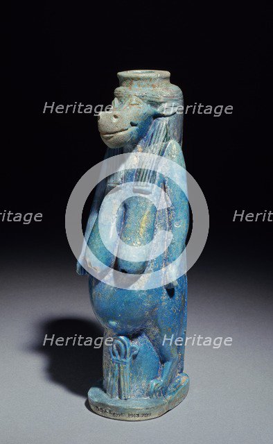 Moulded faience vase in the form of the goddess Taweret, XXVth Dynasty (c770 BC-c715 BC). Artist: Unknown.