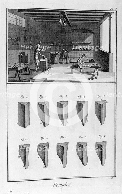 Shoe tree makers, 1751-1777. Artist: Denis Diderot 