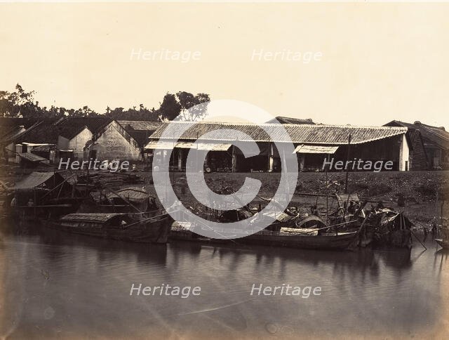 Vue de la Ville Chinoise (Cholen) Feuille No. 2, Saïgon, Cochinchine, 1866. Creator: Emile Gsell.