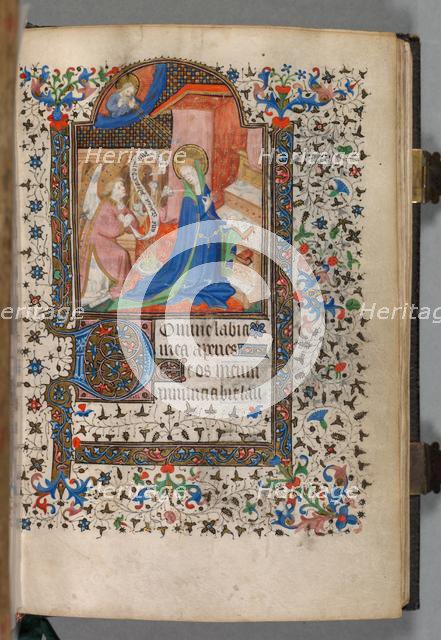 Book of Hours (Use of Paris): Fol. 37r, Annunciation, c. 1420. Creator: The Bedford Master (French, Paris, active c. 1405-30), possibly studio or workshop of.