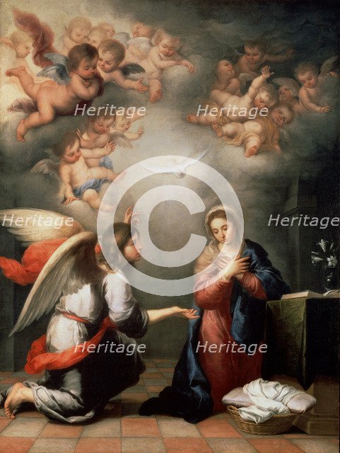 'The Annunciation', 1660s.  Artist: Bartolomé Esteban Murillo 