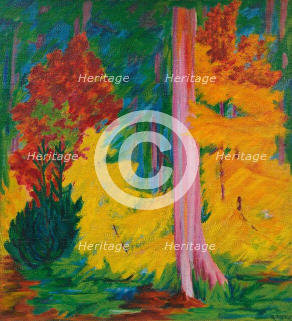Autumn in the forest, 1920-1924. Creator: Bauknecht, Philipp (1884-1933).