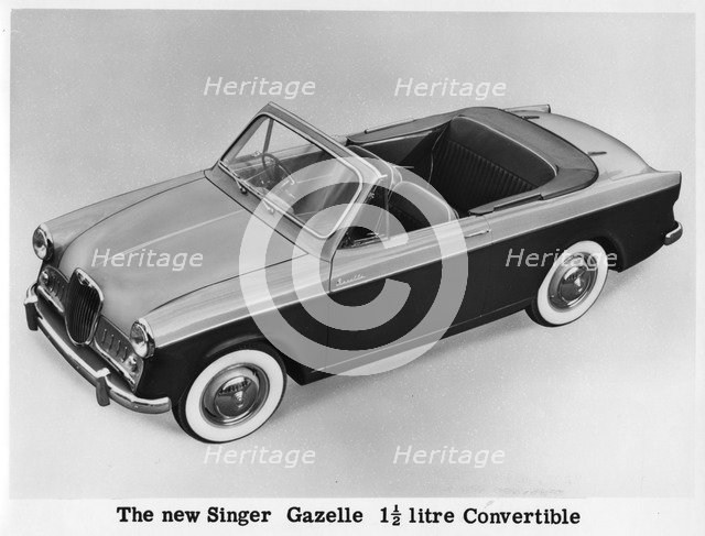 'The new Singer Gazelle 1.5 litre convertible', c1956-c1958. Artist: Unknown