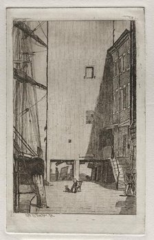 Ship and Elevator, 1878. Creator: Otto H. Bacher (American, 1856-1909).