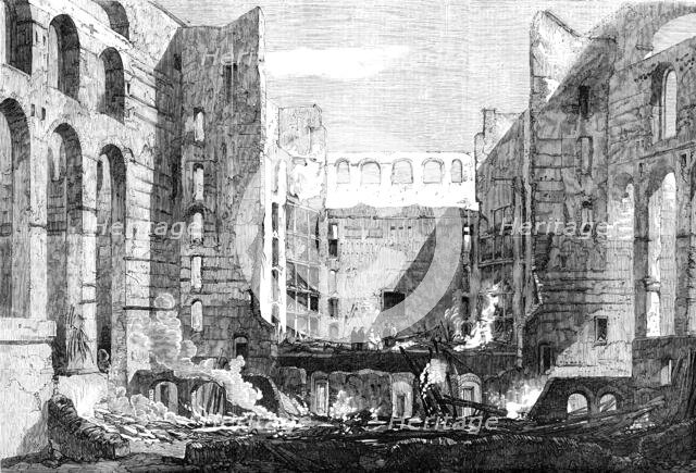 Ruins of Covent-Garden Theatre - Visit of Her Majesty and the Princess Royal, 1856.  Creator: Unknown.