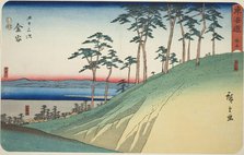 Kanaya: Kanaya Slope and Oi River (Kanaya, Kanaya saka, Oigawa)—No. 25, from the..., c. 1847/52. Creator: Ando Hiroshige.
