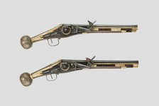Pair of Wheellock Pistols, Dresden, 1577. Creator:  A. Drechsler.