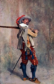 A musketeer, c1600-c1650 (1908-1909). Artist: Unknown