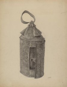 Hand Lantern, c. 1939. Creator: William Schmidt.