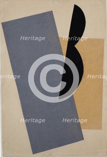 Composition (Blue-Yellow-Black). Artist: Popova, Lyubov Sergeyevna (1889-1924)