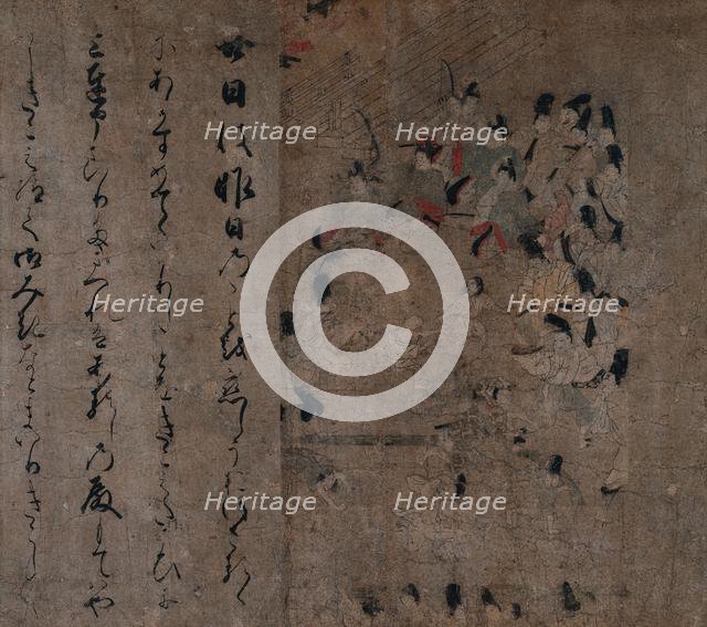 The Emperor's Attendance at the Horse Race: Episode from the Tale of Eiga (Eiga Monogatari), c. 1200 Creator: Unknown.