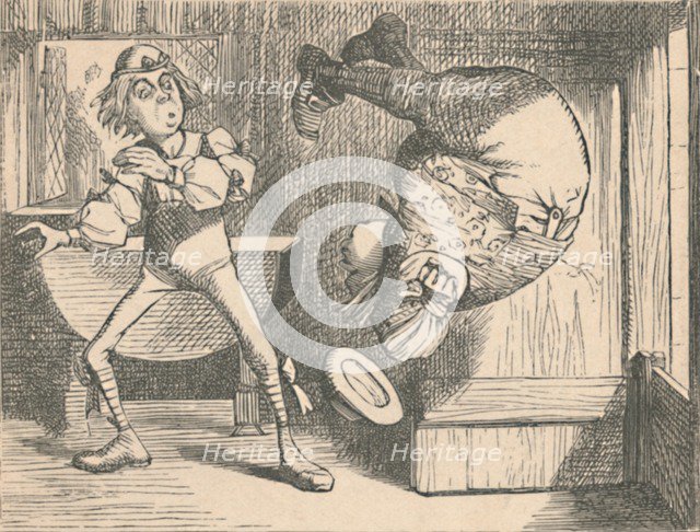 'The youth and the sage. The sage doing a somersault', 1889. Artist: John Tenniel.