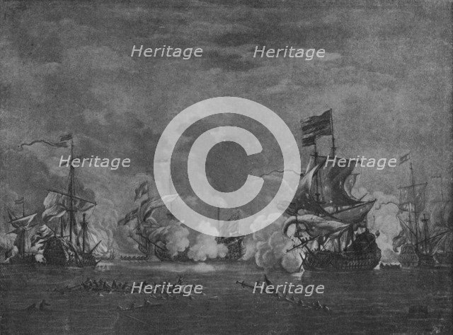 'Sir Edward Spragge and Cornelius Tromp', late 17th century. Artist: Willem van de Velde the Younger.