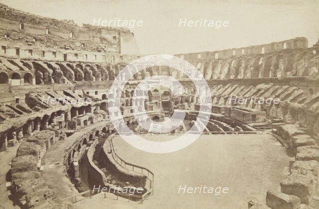 Interior of the Colosseum, Rome, between 1870-1880. Creator: Unknown.