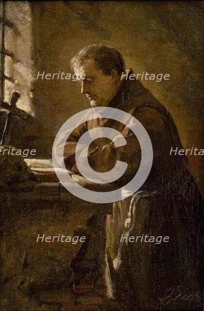 Praying Monk, c1865. Creator: Andrzej Bronislaw Grabowski.