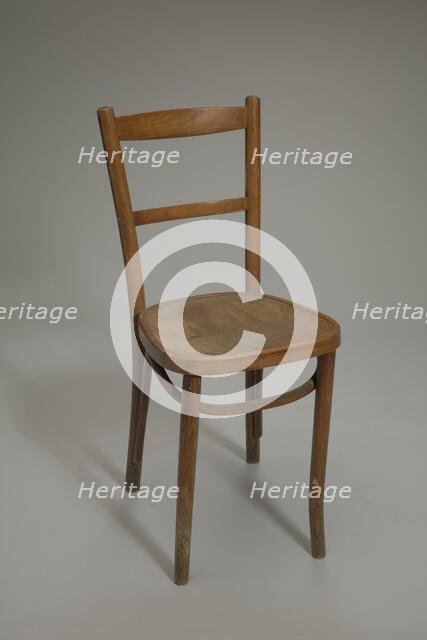 Wood chair used at Club Harlem, Atlantic City, 1955-1975. Creator: Unknown.