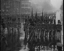 Soldiers in Uniform Dress Parading in Washington, DC for the Inauguration of President..., 1929. Creator: British Pathe Ltd.