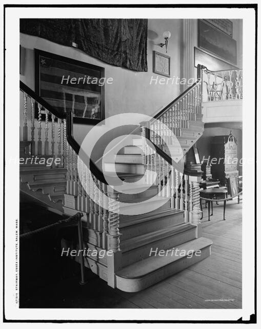 Stairway, Essex Institute, Salem, Mass., c.between 1900 and 1910. Creator: Unknown.
