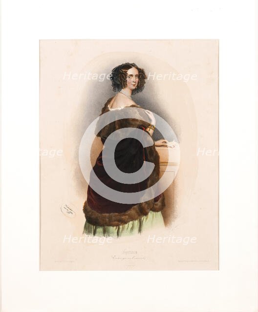 Archduchess Sophie of Austria, Princess of Bavaria (1805-1872), 1850. Creator: Kriehuber, Josef (1800-1876).