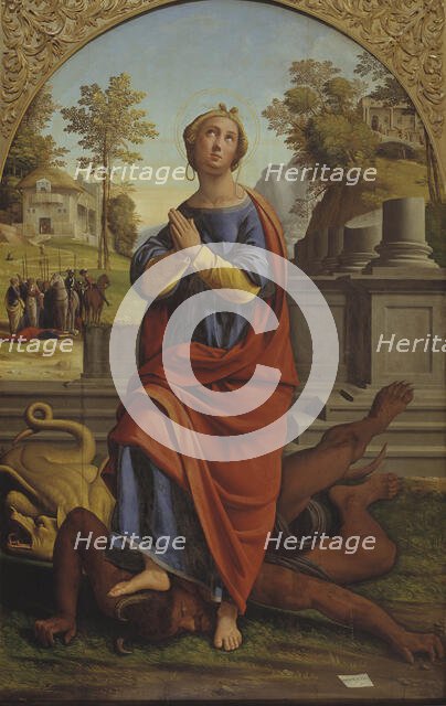 Saint Margaret, 1524. Creator: Ortolano (Benvenuti), Giovanni Battista (c. 1480-1525).