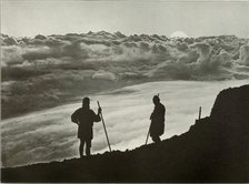 'Sunset from the Summit of Fuji', 1910. Creator: Herbert Ponting.