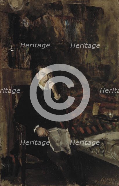 Bohemian, Portrait of the Norwegian Artist C. A. Dørnberger, 1888. Creator: Akseli Gallen-Kallela.