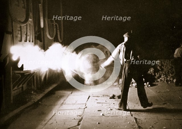 Ceaseless activity in iron works, Germany, 1936. Artist: Unknown