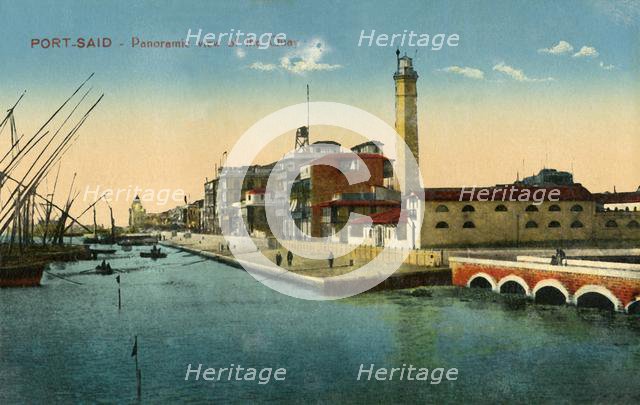 'Port-Said - Panoramic view of the Quay', c1918-c1939. Creator: Unknown.