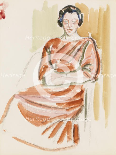 Portrait sketch, c1910s. Creator: Verner Thome.