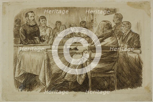 Court Scene, 1870/91. Creator: Charles Samuel Keene.