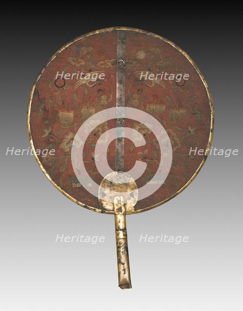 Embroidered Fan for Wedding Ceremony, 1850-1950. Creator: Unknown.