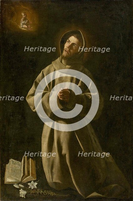 The Apparition of the Infant Jesus to Saint Anthony of Padua, 1627-1630. Creator: Zurbarán, Francisco, de (1598-1664).