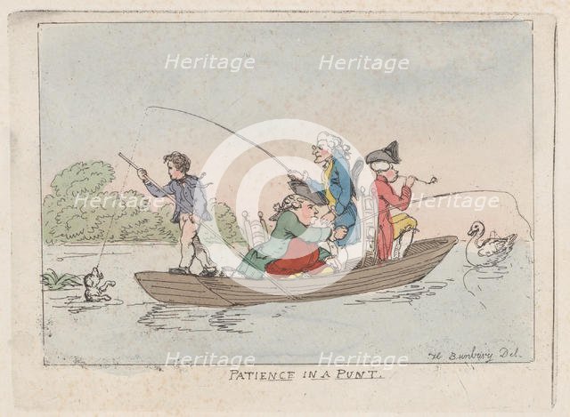 Patience in a Punt, ca. 1803., ca. 1803. Creator: Thomas Rowlandson.