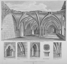 St Helen's crypt, Bishopsgate, City of London, 1817. Artist: William Wise