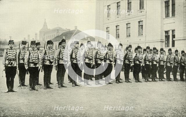 'Servian Cavalry on Parade', (1919). Creator: Unknown.