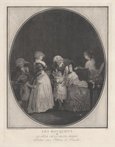 Les Bouquets ou la fête de la grand-maman, 1788. Creator: Philibert Louis Debucourt.