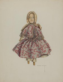 Wooden Doll, c. 1938. Creator: Bertha Semple.