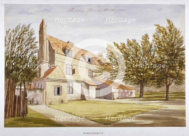 View of a public house, Brook Green, Hammersmith, London, c1820. Artist: Unknown