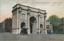 'May good fortune attend you this Christmas - Marble Arch', c1910. Artist: Unknown.