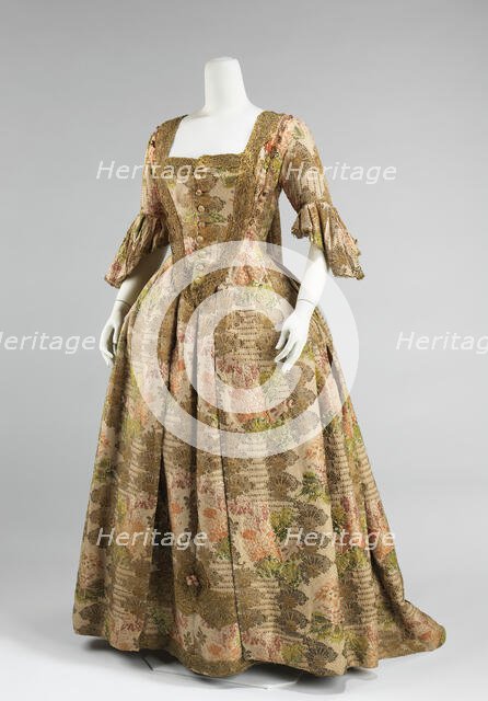 Robe à la Française, European, 1730-40. Creator: Unknown.