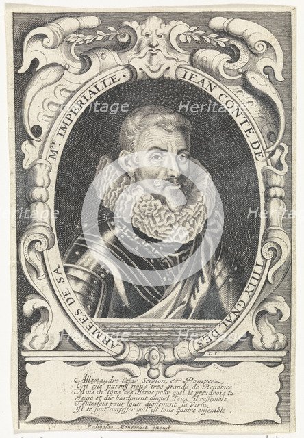 Portrait of Johann Tserclaes, Count of Tilly. Artist: Spirinx, Louis (1596-1669)