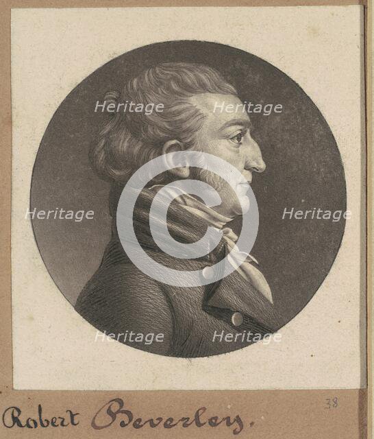 Robert Beverley IV, 1807. Creator: Charles Balthazar Julien Févret de Saint-Mémin.