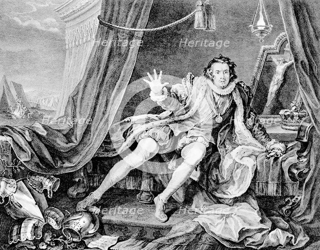 David Garrick as Richard III, 1746.  Creator: Hogarth, William (1697-1764).
