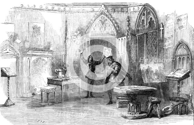 Scene from the New Play of "The First Printer", at the Princess' Theatre, 1856.  Creator: Unknown.